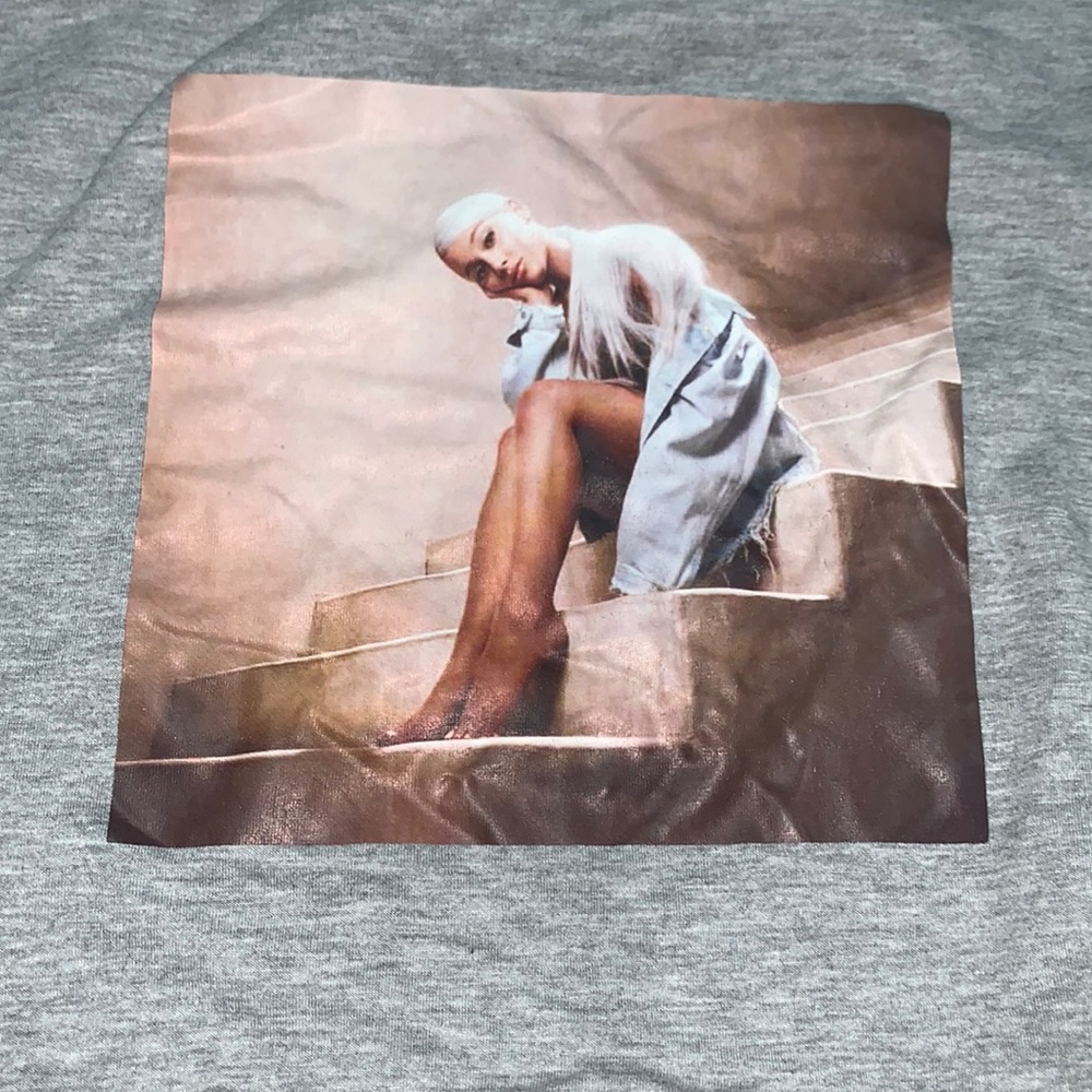 gray never worn ariana grande shirt
